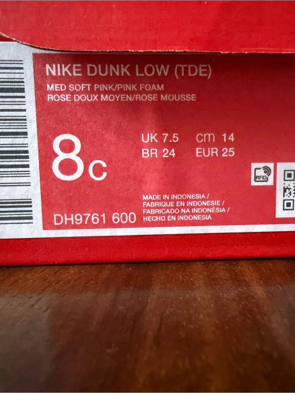 Pink Nike Toddler Sneakers size 8c with Bright Pink Swoosh